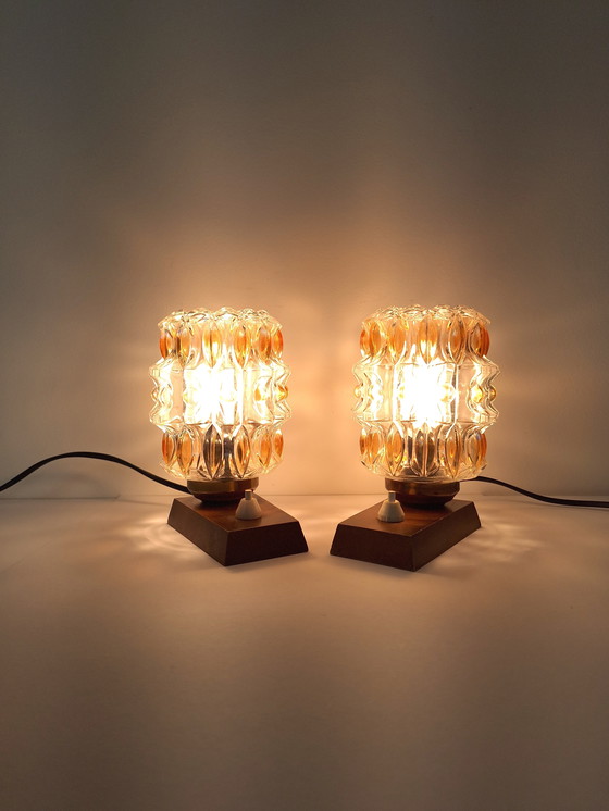 Image 1 of Paire de lampes de table vintage, lampes de chevet lampes de bureau 70's