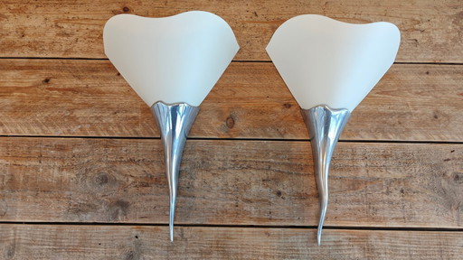 Set of wall lamps nicomede by Lucien Gau