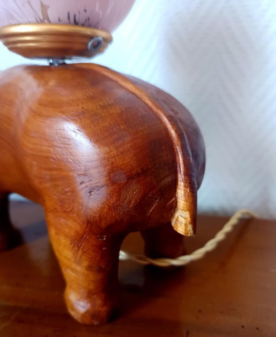 Image 1 of Lampada a forma di elefante in vetro Clichy, Art Déco