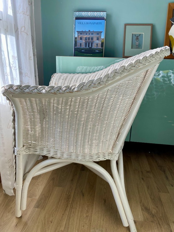 Fauteuil en rotin blanc – Rattan, Wicker (photo 5 of 5)