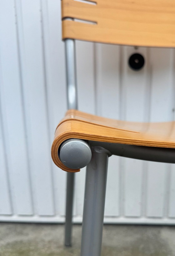 8x Harvink, Ruud Jan Koppe Sillas de comedor, Metal, Madera, Marrón (foto 4 de 5)