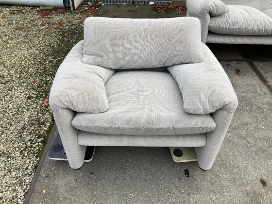 Image 1 of Set unico Maralunga originale di Vico Magistretti per Cassina, 1985