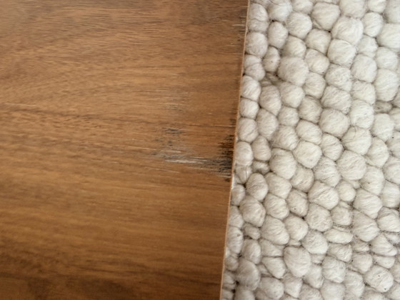 Image 1 of Moderne design salontafel noten met glasplaat 