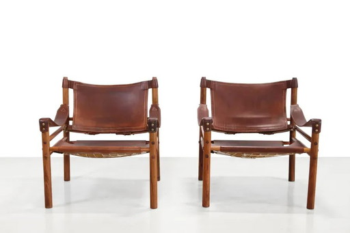 Zwei Arne Norell Sirocco Sessel in Palisander und Leder – fauteuils, Leather, Mid Century Modern (photo 2 of 7)