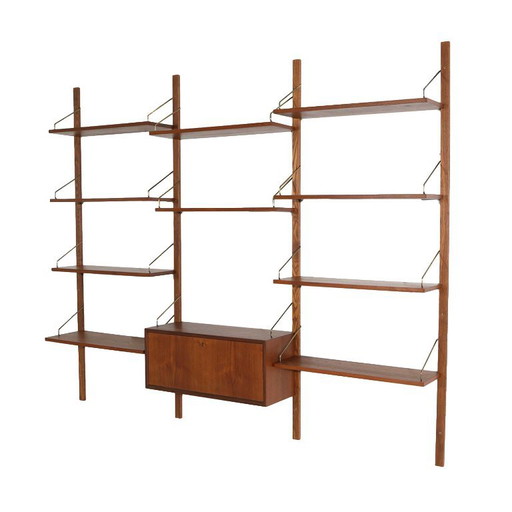 Modulair Wandrek van Poul Cadovius voor CADO, Teakfineer, Denemarken, jaren 70