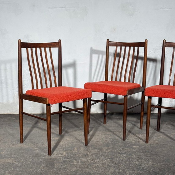 Set van 4 Tatra Nabytok eetkamerstoelen, jaren 60 – Tatra Nábytok, Textile (photo 13 of 14)
