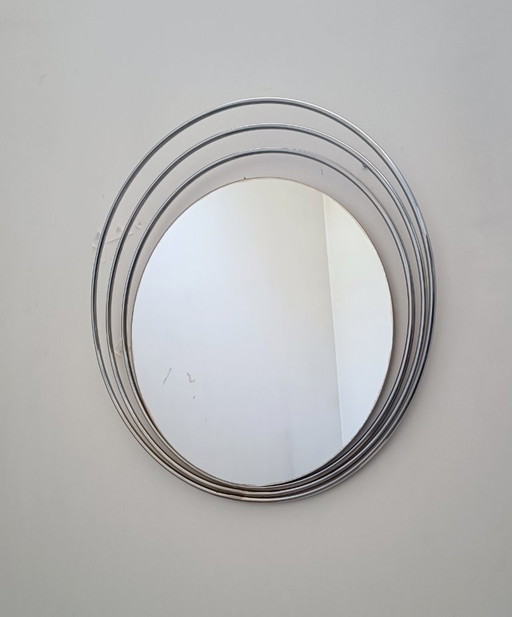 Specchio dal design ispirato all'era spaziale, Italia, anni '70.