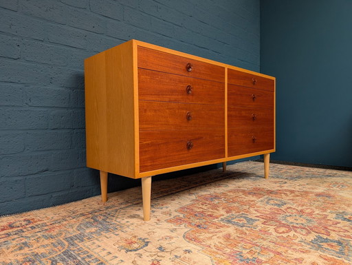 Vintage Double Drawer Cabinet, 1960s, Danish Design by Borge Mogensen