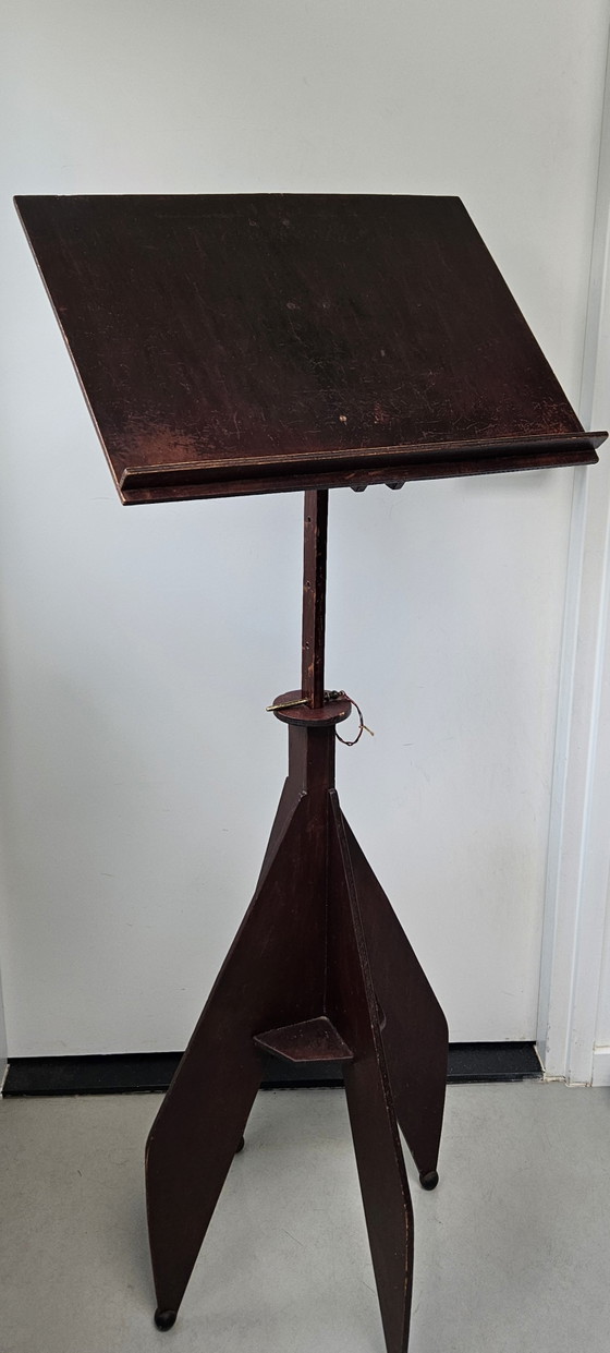 Image 1 of Atril/mesa para música de la escuela de Ámsterdam, década de 1930.