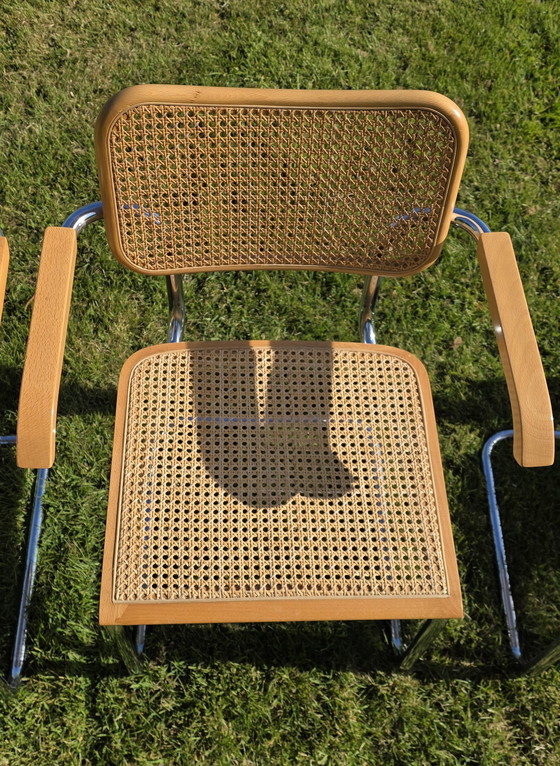 Image 1 of Six Cesca 64 chairs. Made in Italy. Webbing