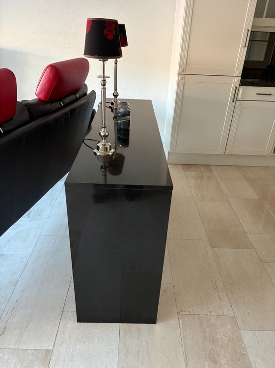 Sitetabel, Bijzettafels, Travertine, Zwart (foto 2 van 5)