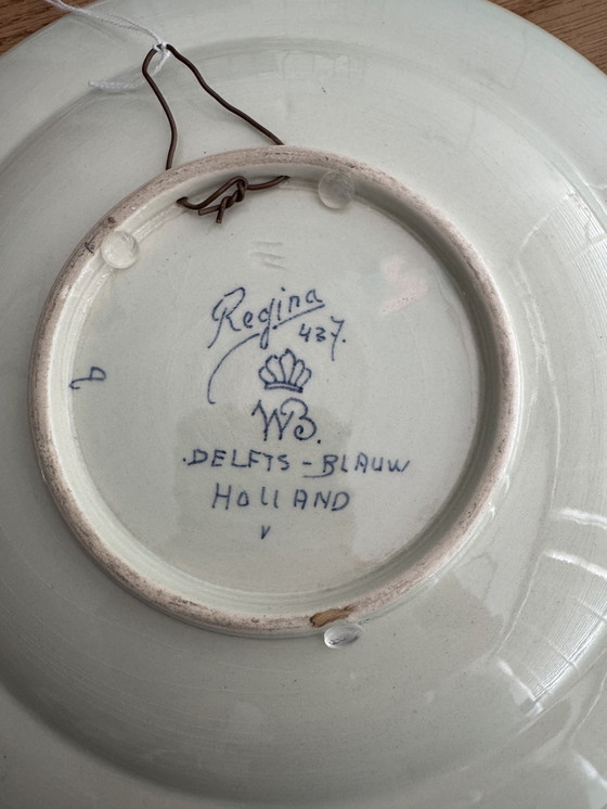 Image 1 of Piatto da parete blu Delft di Regina