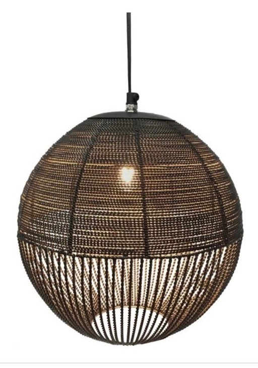 Lampe suspendue Riverdale Ise 42 cm Noir, Neuf !