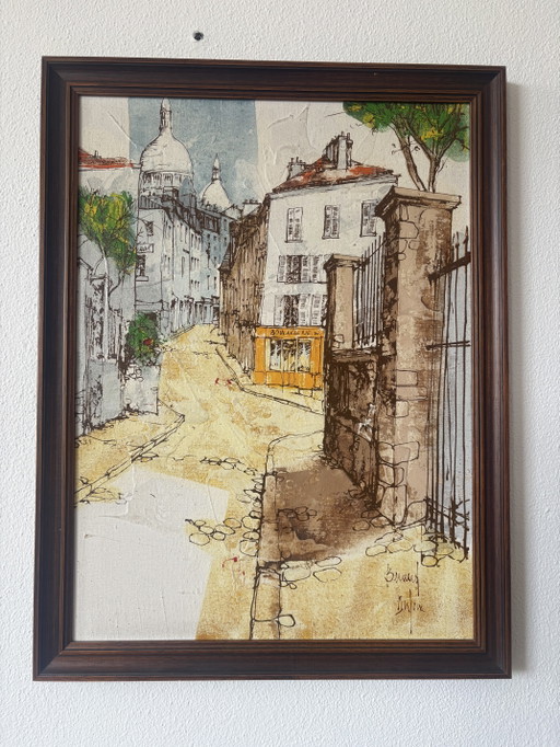 Bernard Dufour Painting – schilderijen tekeningen, Wood, Canvas