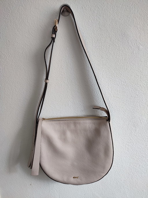 Abro Handbag Shoulder Bag Leather Cream Beige Very Good Condition – schoudertassen