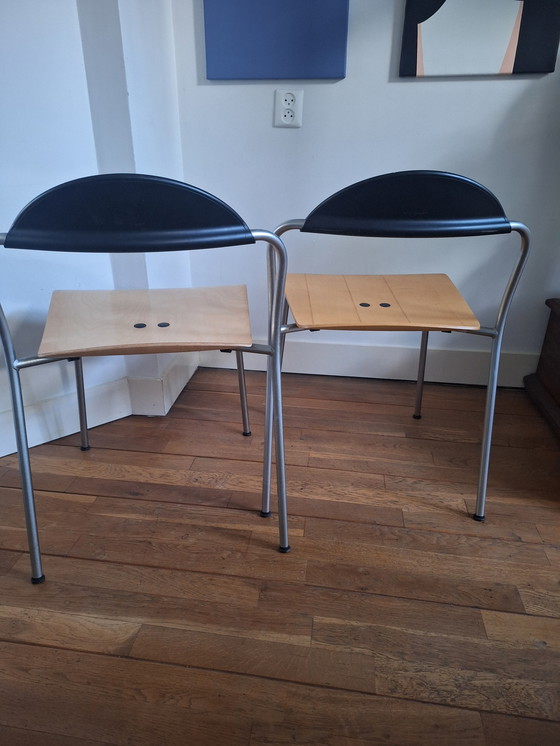 Image 1 of 2x Silla Frits Hansen Vico Magistretti