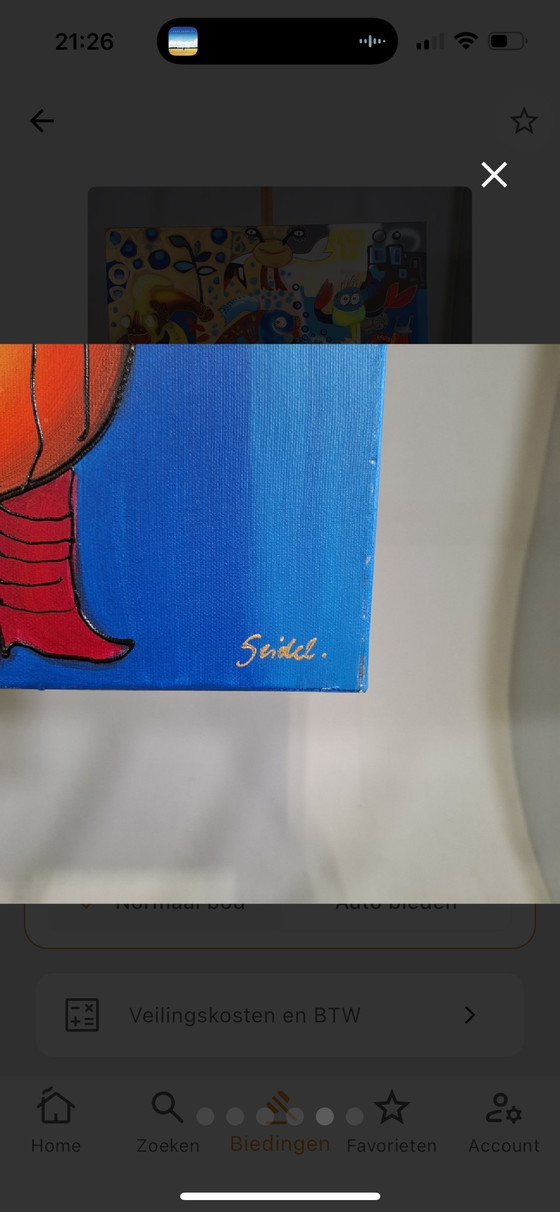 Image 1 of Painter 140x70 unique work Seidel "no title"