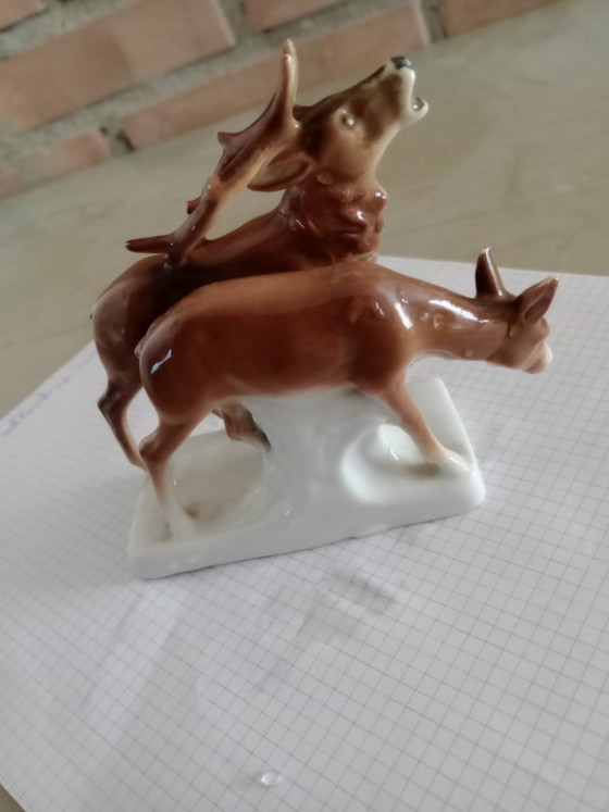 Image 1 of Vintage porseleinen hert