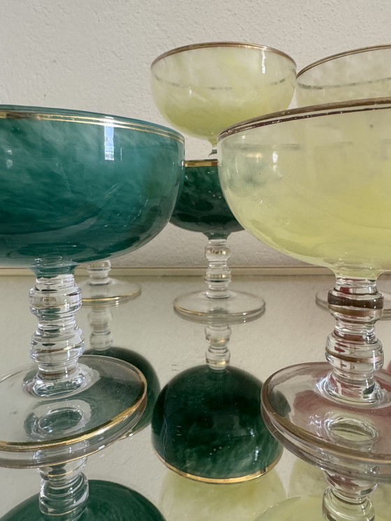 Image 1 of Coupes à glace multicolore cristal vénitien 