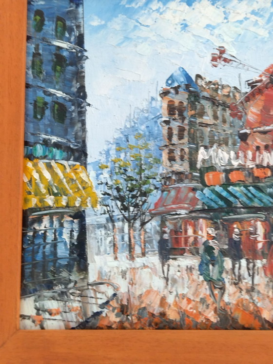 2 quadri strada di Parigi, Arte, Carta, Legno, Blu (foto 9 di 12)
