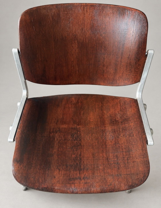 Vintage Castelli DSC 106 Chair — Giancarlo Piretti – Anonima Castelli, Eetkamerstoelen, Aluminium, Metal (photo 8 of 15)