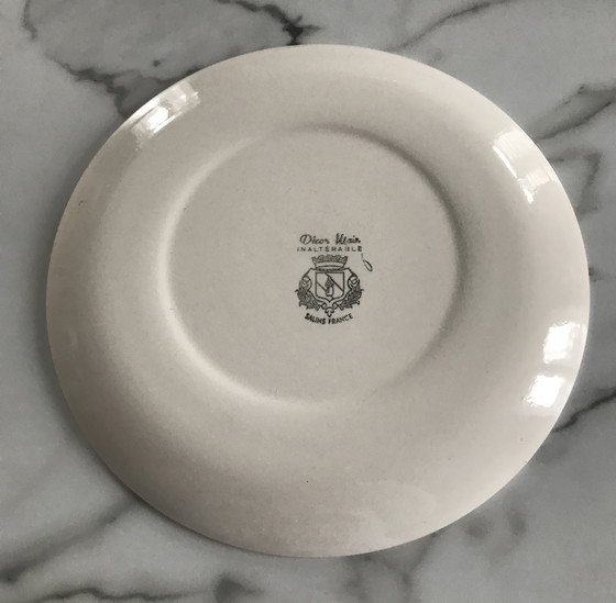 Image 1 of Vintage ceramic plate from Salins, France, daisy