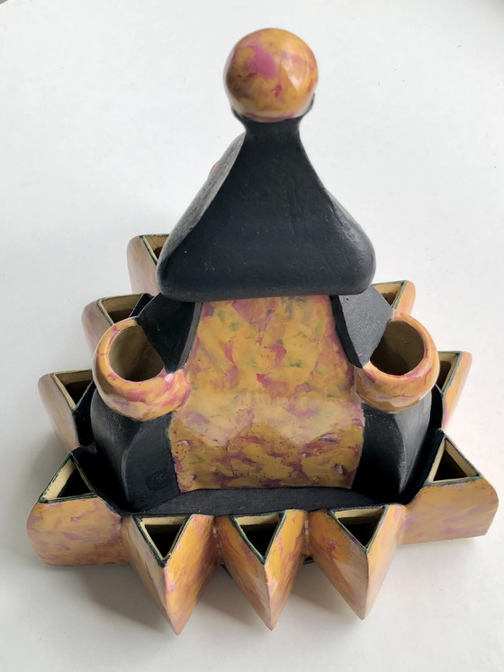 Image 1 of Vaso in ceramica d'arte "Tempio dei tulipani