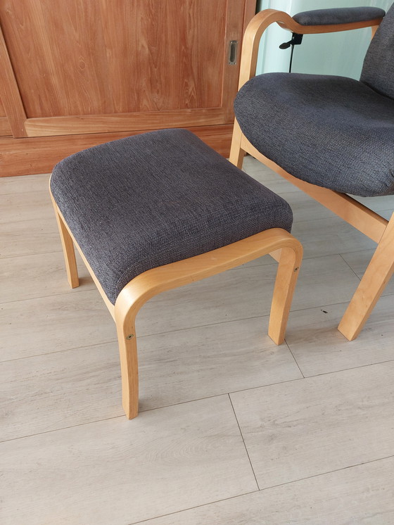 Image 1 of Armchair And Hocker By Yngve Eckstöm For Nordic Easy Chair