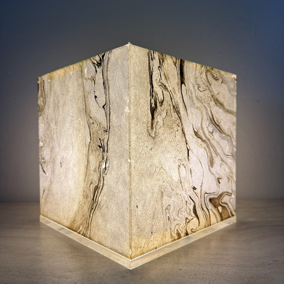 Image 1 of Mid-Century Design Lucite Cube Table Lamp, 1970’s