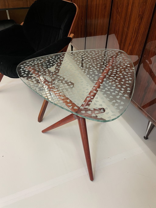 Vintage side table with a special base