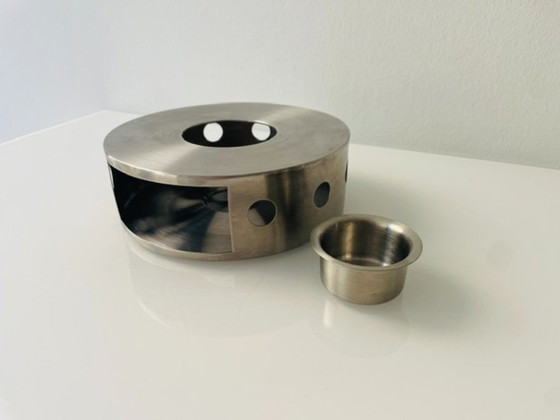 Image 1 of Vintage RVS rechaud warmhouder minimalistisch design