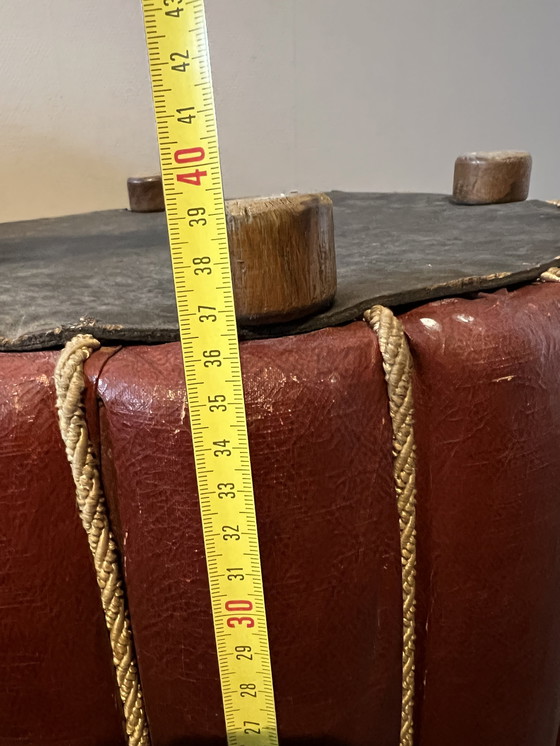 Image 1 of Circo vintage opberg poef zitzetel voetenbank jaren 50 60