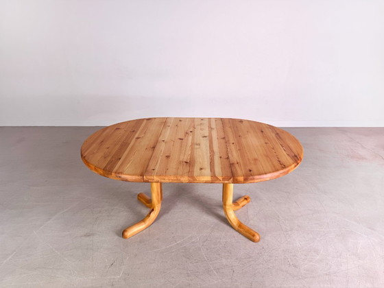 Image 1 of Rainer Daumiller dining table pine midcentury design extendable 2