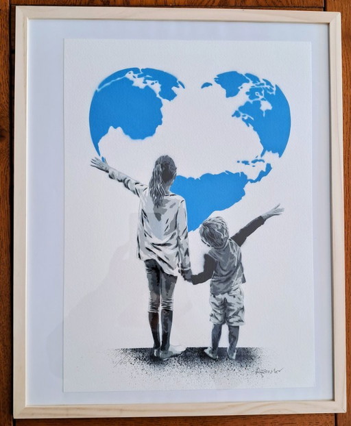 ALESSIO B - My world - Framed artist's lithograph