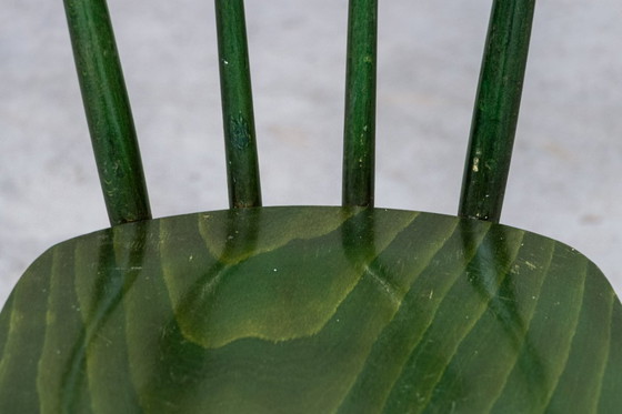 Image 1 of Set di 4 sedie da pranzo Ercol degli anni '60 + 1 sgabello