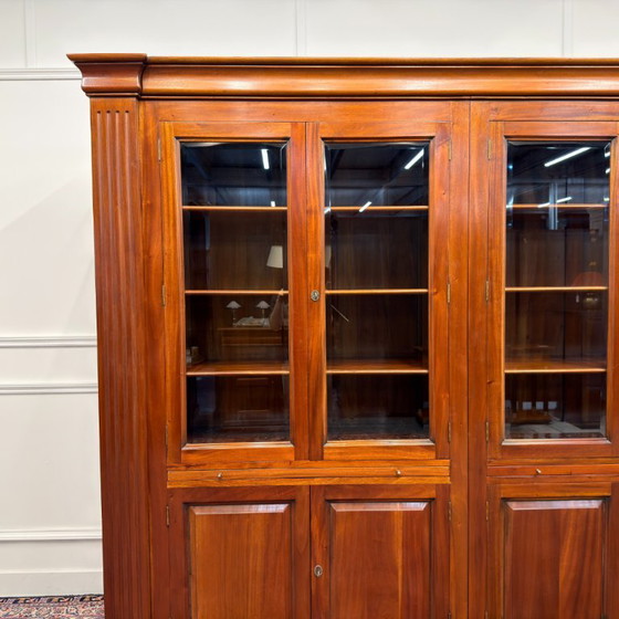 Classic English Bookcase with Columns – Glass, Wood (photo 9 of 20)
