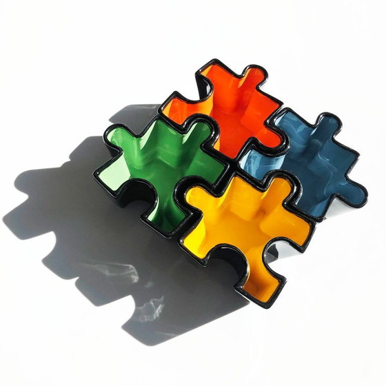 Image 1 of Set of ceramic puzzle trinket trays. Italy, 1980s