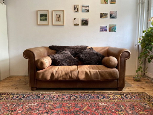 Canapé 2,5 places Baxter, cuir de buffle Alfred P Brown