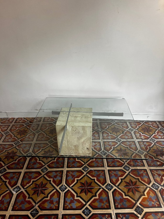 Image 1 of Mesa de centro de travertino italiano – Artedi