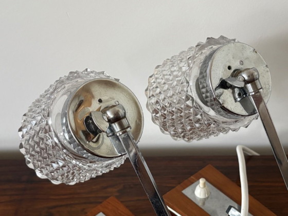 Vintage retro 70s German bedside lamps by Richard Essig – Table lamps, Glass (photo 10 of 12)