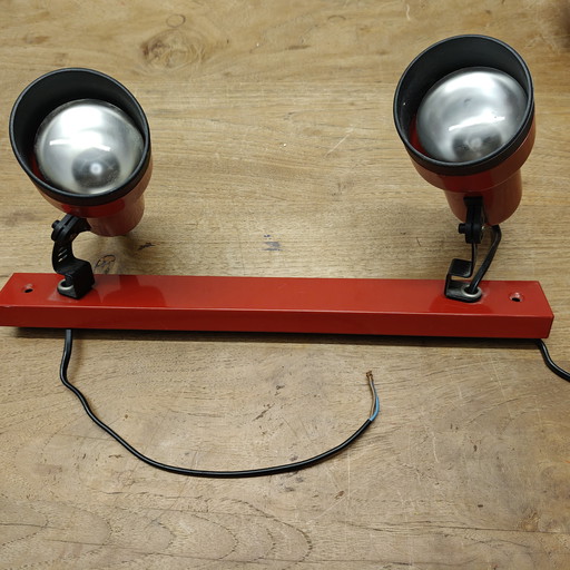 Vintage red double spotlight – 70s/80s – retro