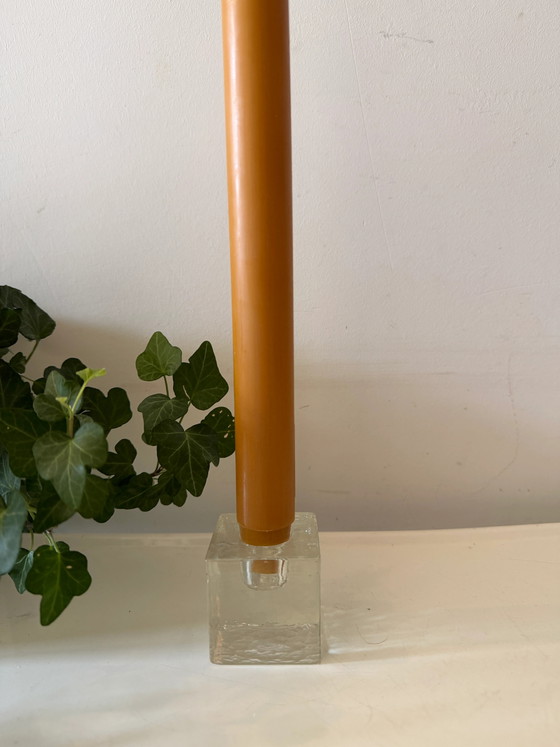 Scandinavian design candle holder – Glass, Mid Century Modern (photo 3 of 3)
