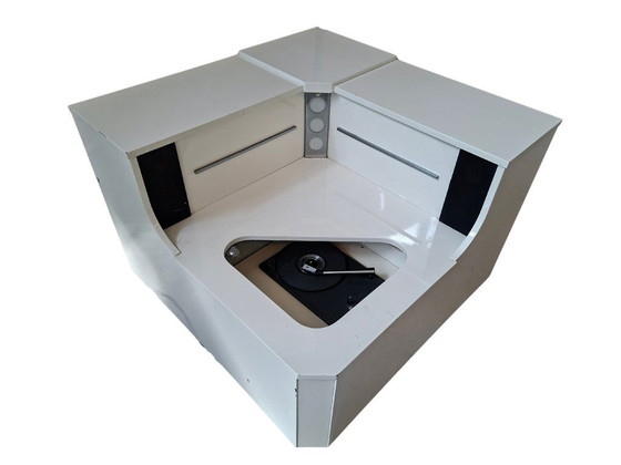 Image 1 of Design hoekkast met geïntegreerd draaiplateau – een uniek vintage exemplaar.