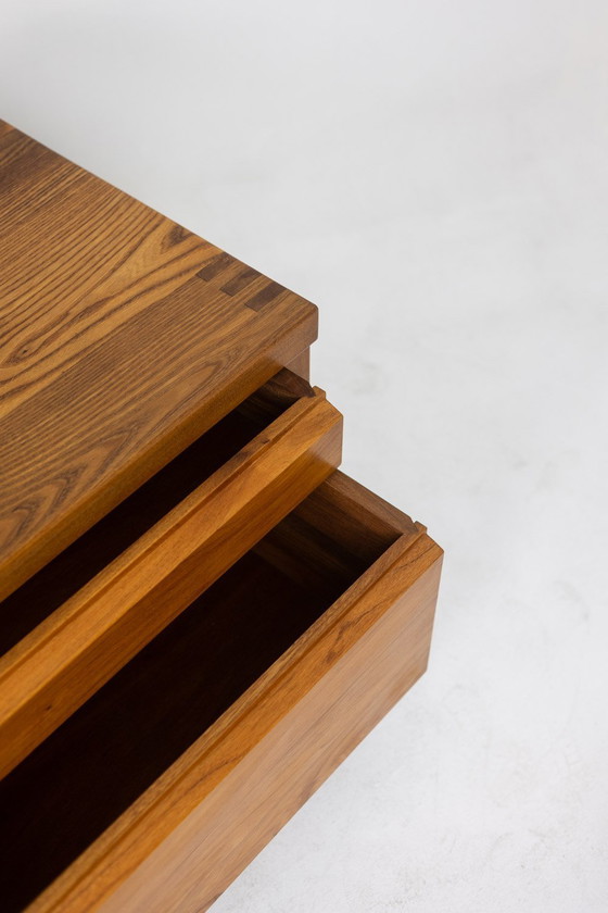 Image 1 of Pierre Chapo. Commode basse en orme blond. Circa 1970.