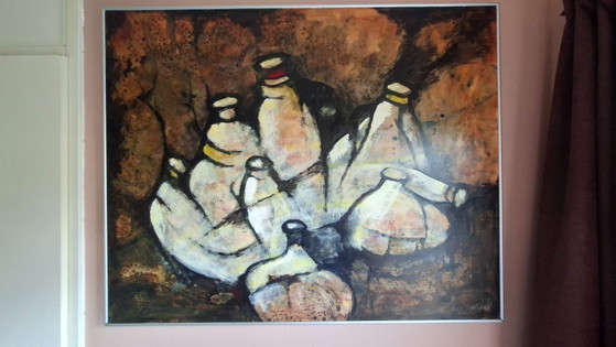 Image 1 of Kees van de Wal - Complete Series of 6 Large Abstract Paintings