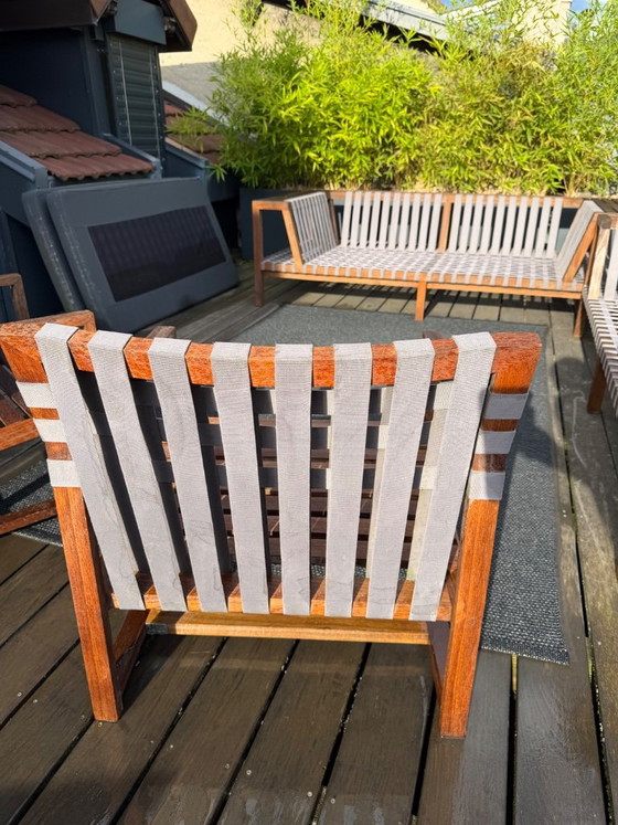 RODA Network und Mistral High-End Gartenmöbelset – Massives Teakholz & Technisches Gewebe – Lounge-Sets, Wood (photo 5 of 15)