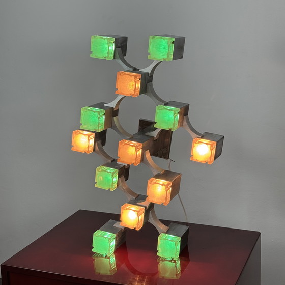Image 1 of Sciolari Cubic pendant lamp, 1970s design