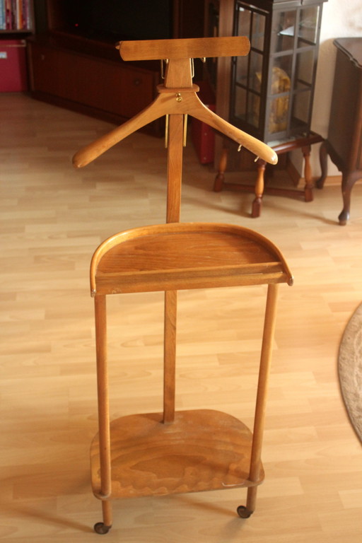 1930S Valet Stand Stummer Diener Kleiderständer Auf Rollen 