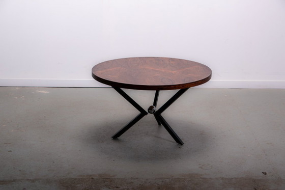 Image 1 of Runder Pallisander-Couchtisch, ca. 1950