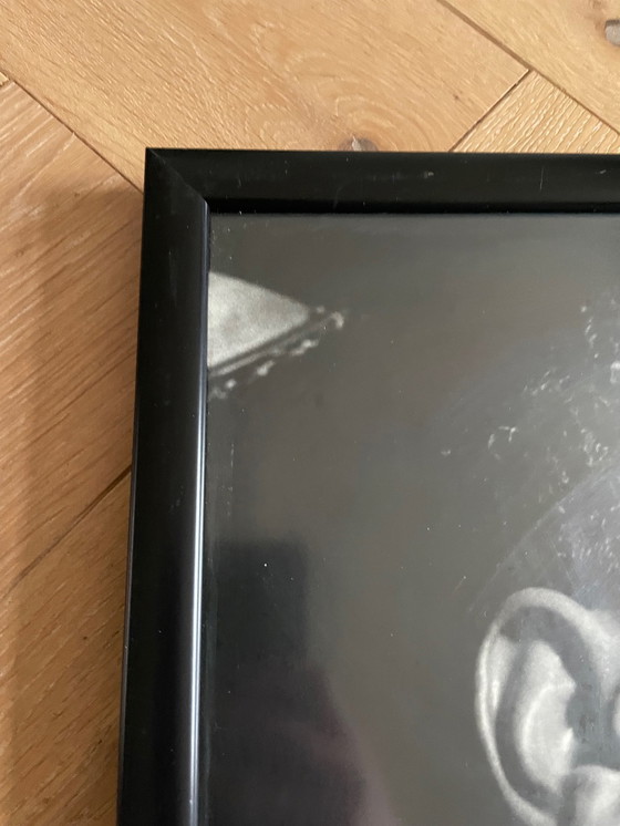 Image 1 of William P. Gottlieb, Charlie Parker, poster vintage in bianco e nero con cornice del famoso musicista jazz